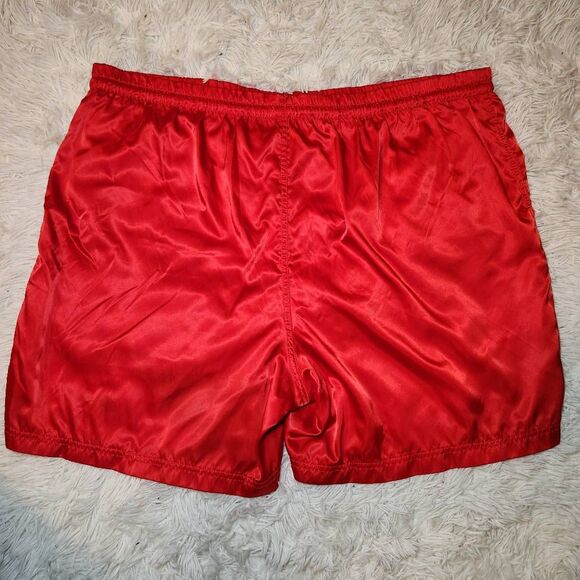 Vintage Nike Red Colorblock Satin Athletic Shorts - Picture 5 of 10